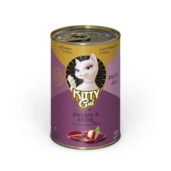 Kitty Cat Adult Pâte 6 x 400 g pour chat – faisan, canard