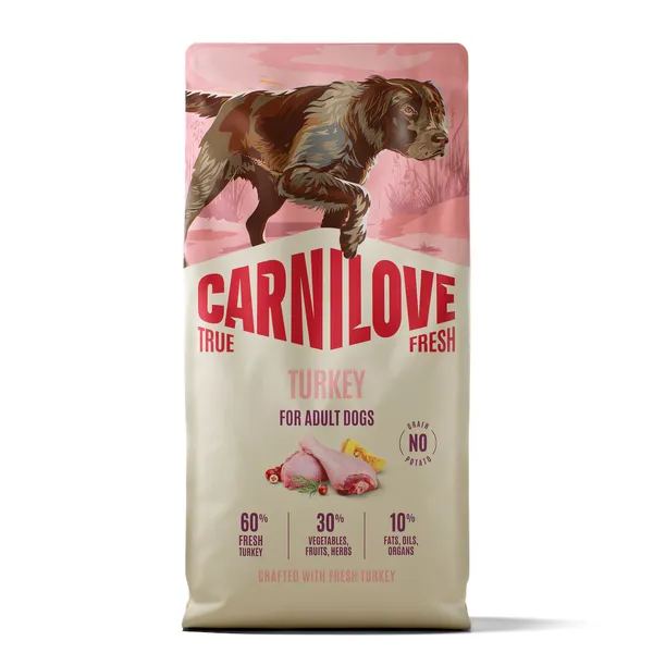 12 kg Carnilove True Fresh Adulte dinde croquettes pour chien