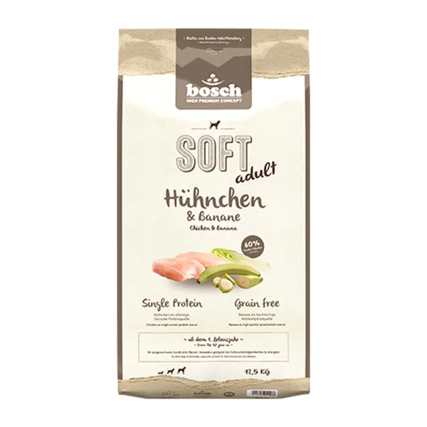 Soft poulet, banane bosch® - Croquettes molles pour chien