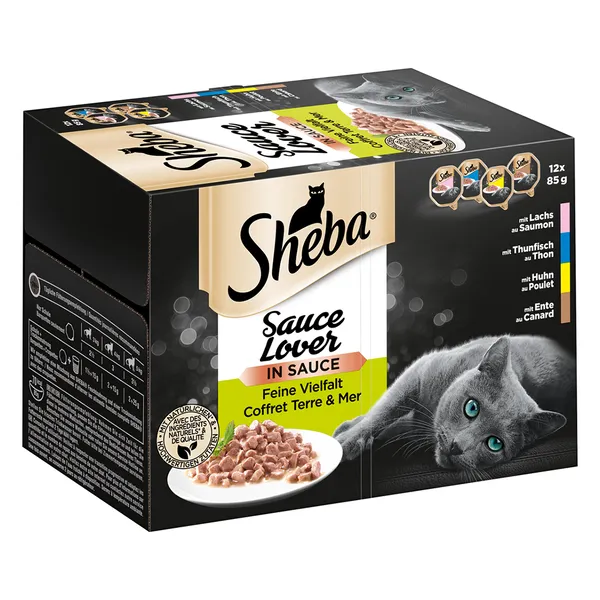 Sauce Lover sélection Terre & Mer Barquettes Sheba - Nourriture pour Chat