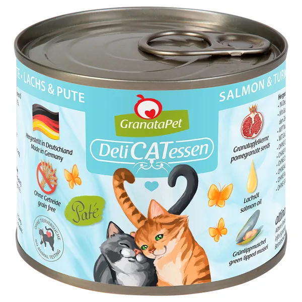 Saumon, dinde DeliCatessen GranataPet Nourriture humide pour chat