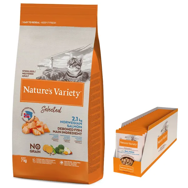 Nature's Variety Selected Sterilised saumon de Norvège - Croquettes pour chat