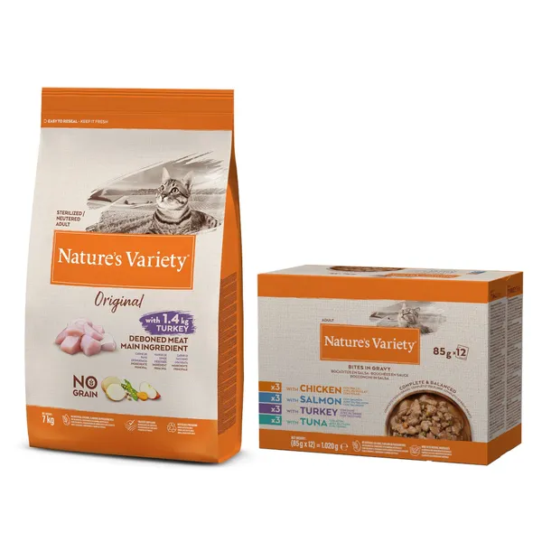 Nature's Variety Original No Grain Sterilised dinde - Croquettes pour chat
