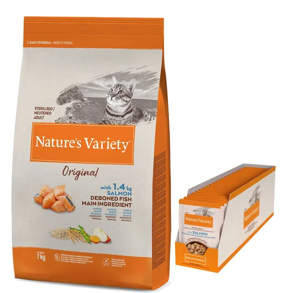 Nature's Variety Original Sterilised saumon - Croquettes pour chat