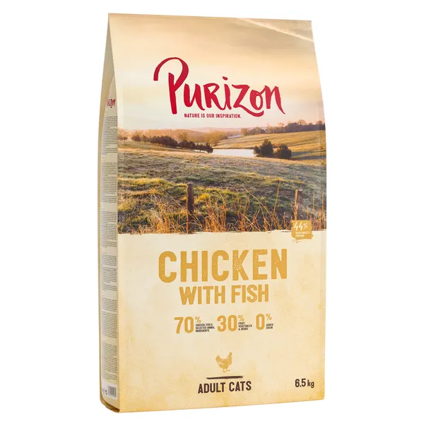 Purizon Adult poulet, poisson sans céréales - Croquettes pour chat