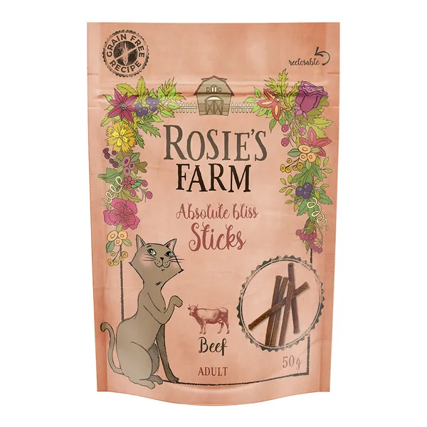Friandises Sticks bœuf Rosie's Farm - Friandises pour chat