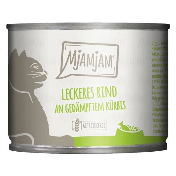 MjAMjAM 6 x 200 g pour chat - bœuf, potiron