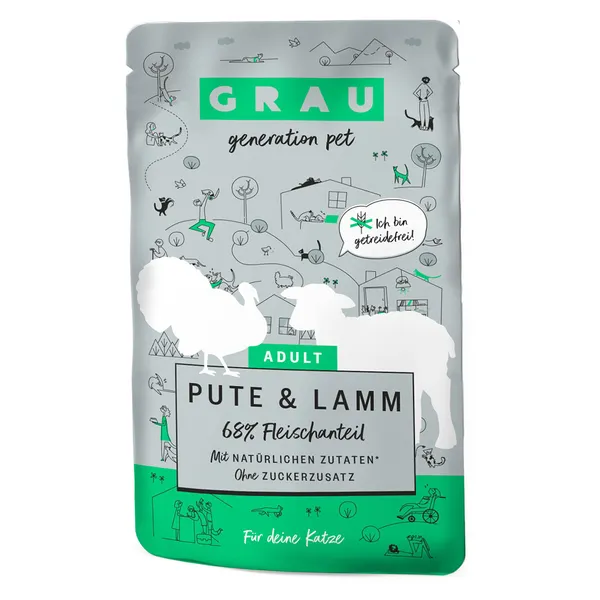 Grau Bouchées gourmandes dinde, agneau - Pâtée pour chat