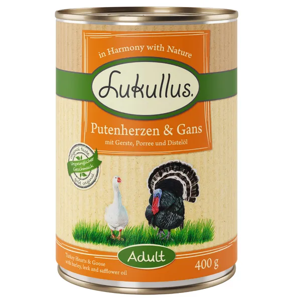 Cœurs de dinde oie Lukullus - Aliment pour Chien