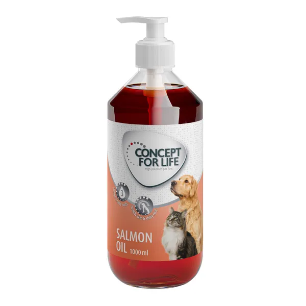 Huile de saumon Concept for Life pour chien et chat - 1000 mL