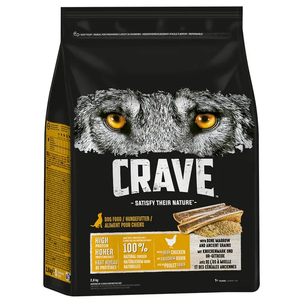Crave poulet, moelle osseuse, céréales anciennes - Croquettes pour chien