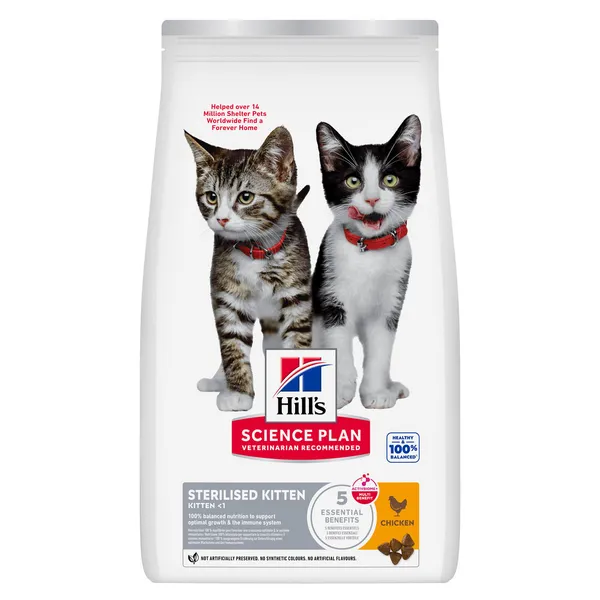 Sterilised Kitten poulet Hill's Science Plan - Croquettes pour chat