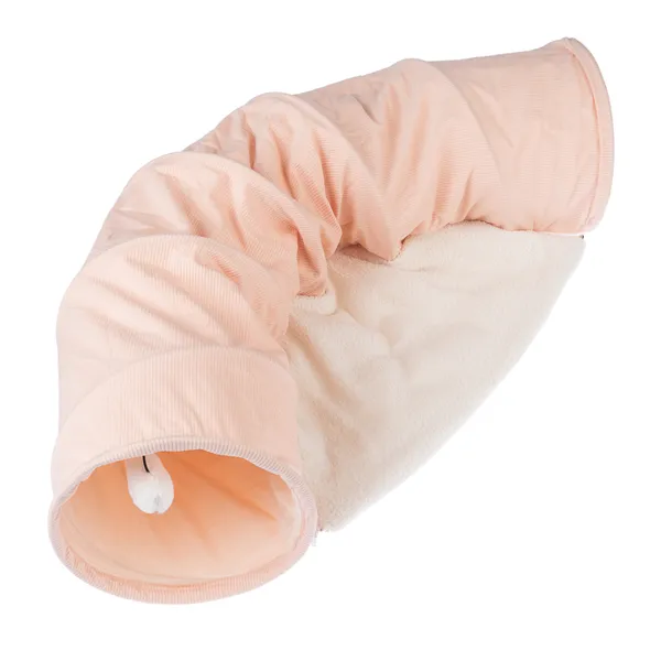 Tunnel de jeu TIAKI Corduroy pour chat  - L 105 x l 30 x H 60 cm