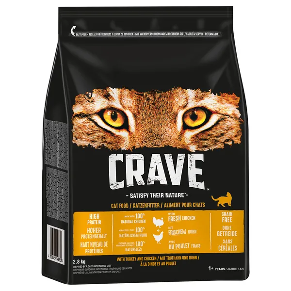 CRAVE au dindon et au poulet 750 g 2,8 kg