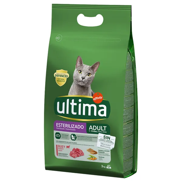 Ultima Stérilisé, bœuf - Croquettes pour chat