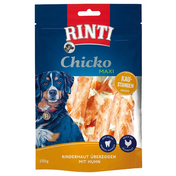 RINTI Chicko Maxi Bâtonnets à mâcher, grand format - lot % : poulet, 18 x 150 g