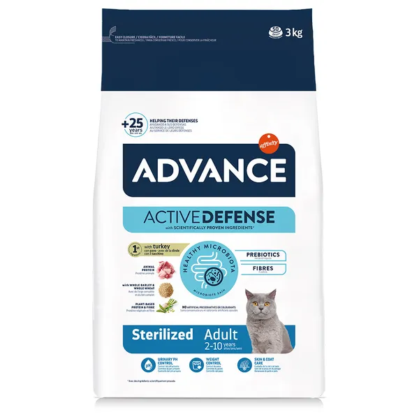 Advance Sterilized dinde, orge pour chat - 3 kg