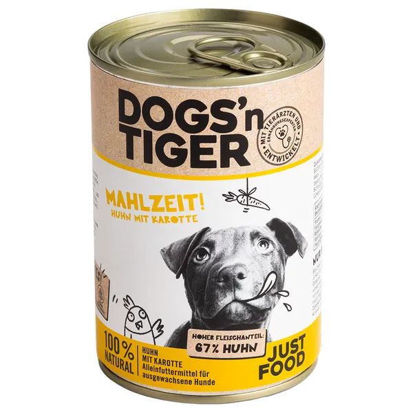 Dogs'n Tiger Adult 6 x 400 g - poulet, carotte
