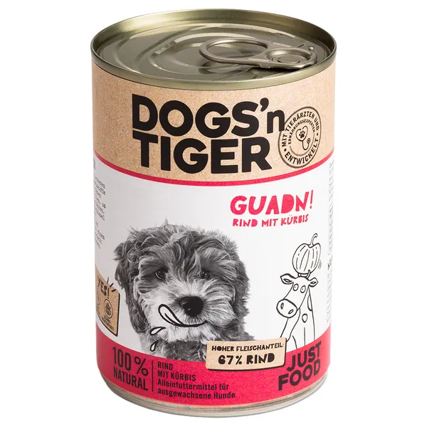 Dogs'n Tiger Adult 6 x 400 g - bœuf, potiron