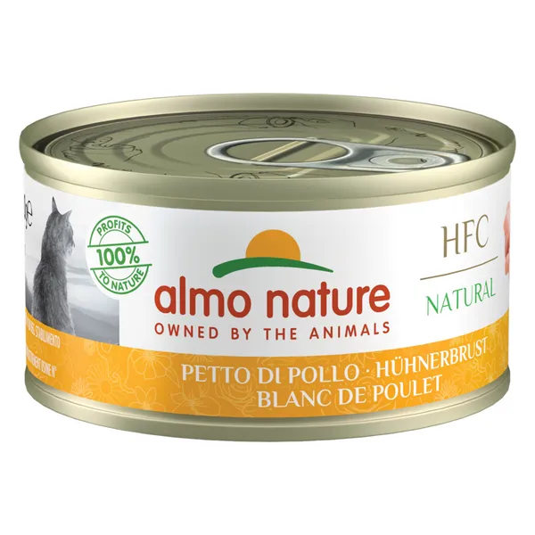 Lot Almo Nature 24 x 70 g pour chat - HFC Natural blanc de poulet