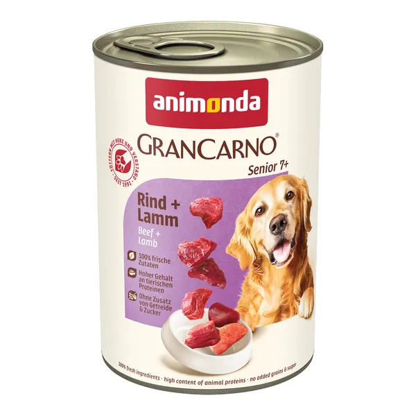 Lot Animonda GranCarno 12 x 400 g - Senior : veau & agneau