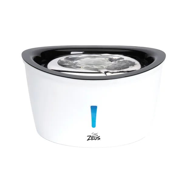 Fontaine à eau cascade de Zeus en acier inoxydable, fontaine à eau 6 litres pour chien