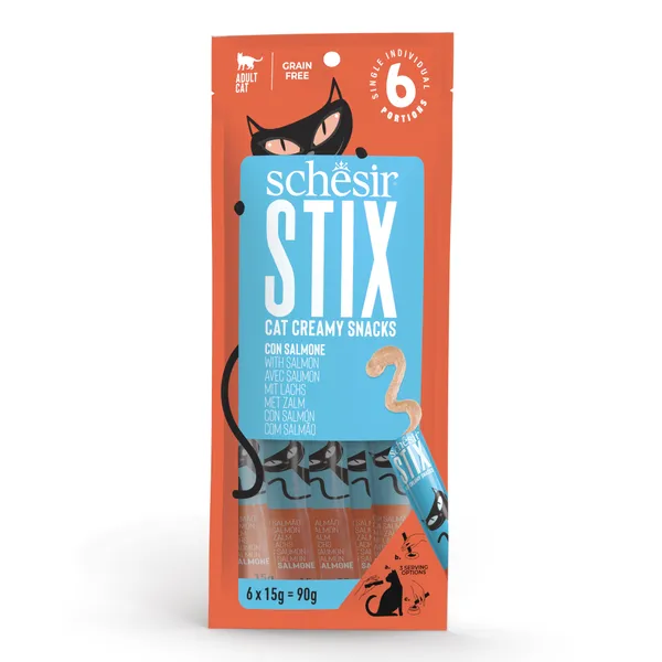 Schesir Stix Creamy Snacks 90 g pour chat - saumon