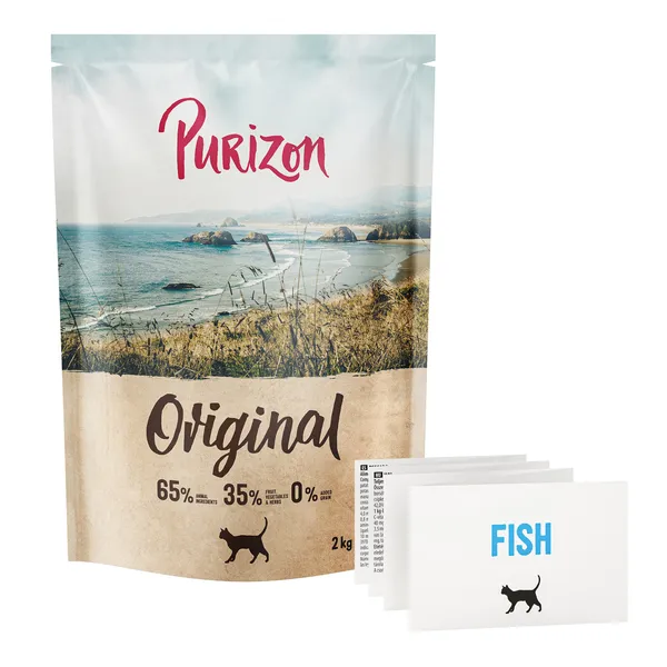 2kg Purizon Original Poisson - sans céréales croquettes pour chat