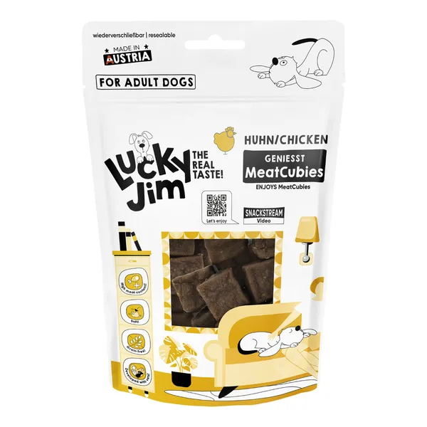 70g de friandises pour chiens Lucky Jim MeatCubies au poulet