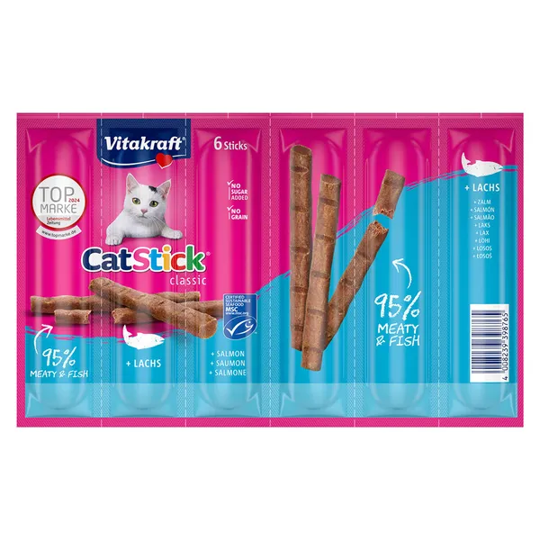 Vitakraft Cat Stick Classic saumon - Friandises pour chat