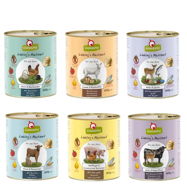 GranataPet Liebling's Mahlzeit lot mixte I (6 variétés) - Pâtée pour chien