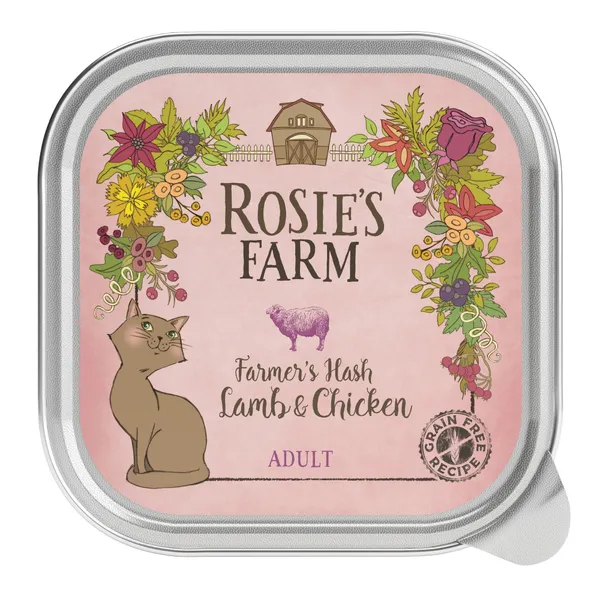 Adult agneau, poulet Rosie's Farm - Pâtée pour chat