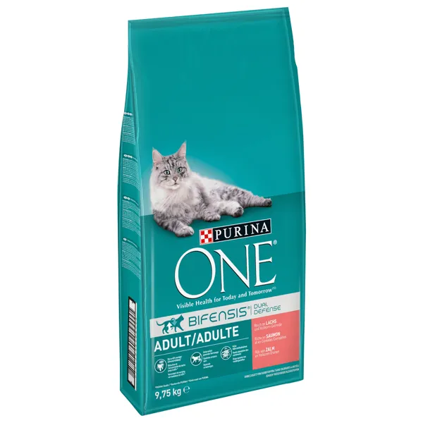 PURINA ONE Adulte saumon, céréales complètes - lot % : 2 x 9,75 kg