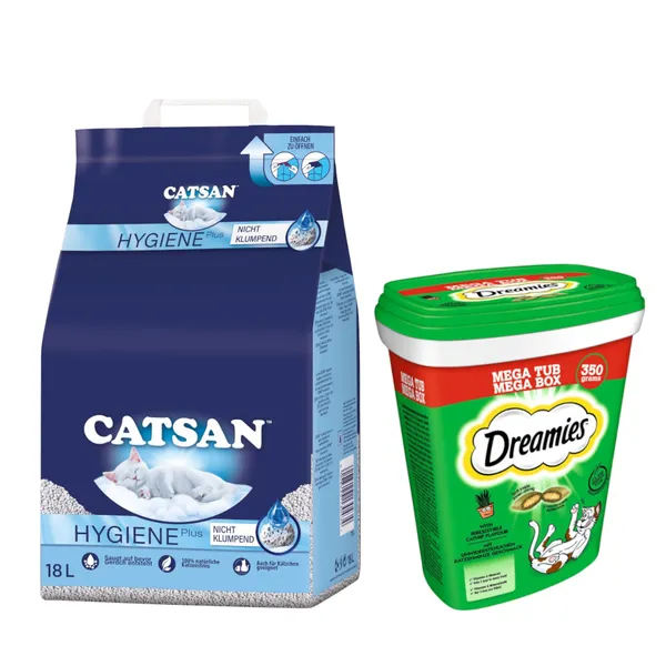 Mega Tub Catisfactions pour chat - herbe à chat (2 x 350 g)