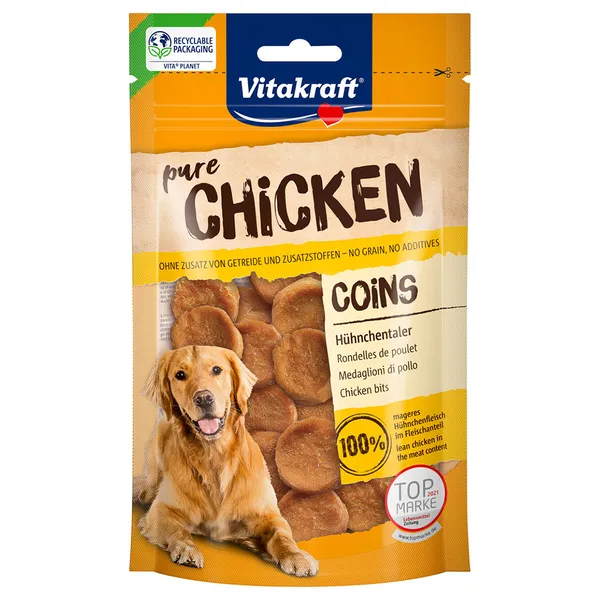 Vitakraft CHICKEN Rondelles de poulet pour chien - 6 x 80 g