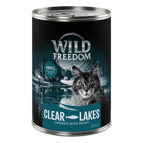 Lot Wild Freedom Adult 24 x 400 g - Clear Lakes - poulet, truite
