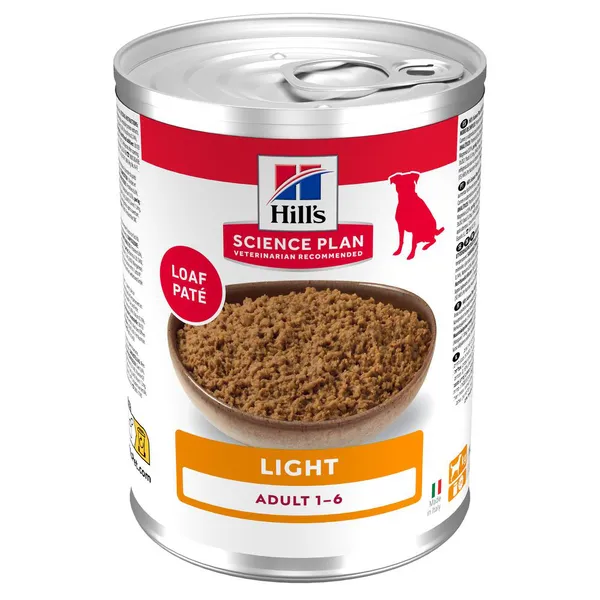 Hill's Science Plan Adult 1-6 Light 6 x 370 g poulet pour chien - 6 x 370 g