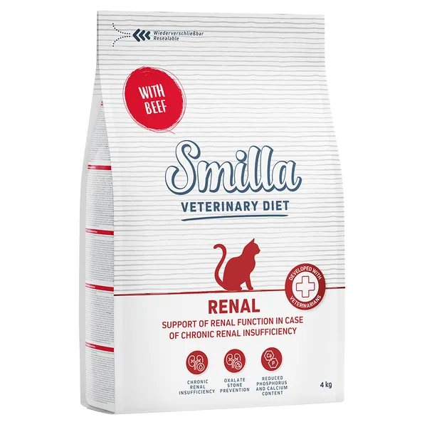 Smilla Veterinary Diet Renal bœuf pour chat - 2 x 4 kg