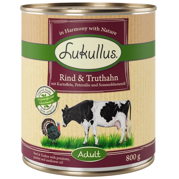 Bœuf, dinde Lukullus pour chien - Nourriture pour chien