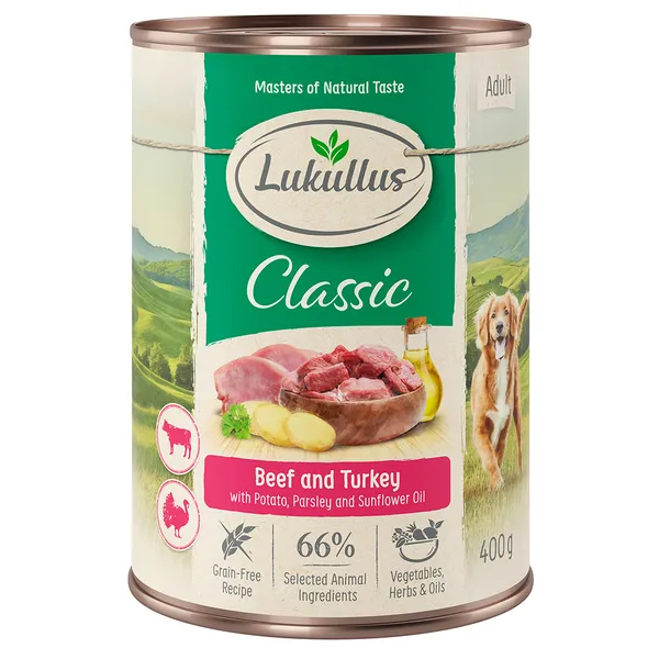 Bœuf, dinde Lukullus - Nourriture pour chien