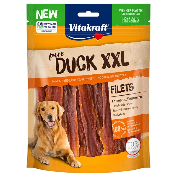 Vitakraft pure DUCK XXL Lamelles de canard pour chien - 2 x 250 g