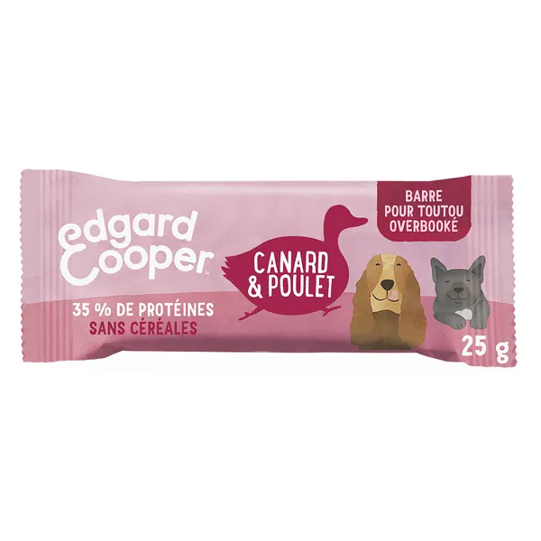 Barre énergétique Edgard & Cooper canard, poulet - Friandises pour chien