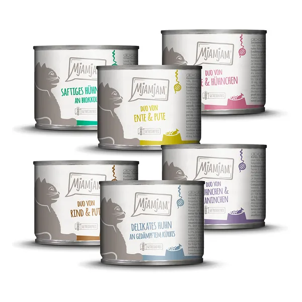 200g Mixpack MjAMjAM Mix 2 (6 sortes) nourriture pour chat humide