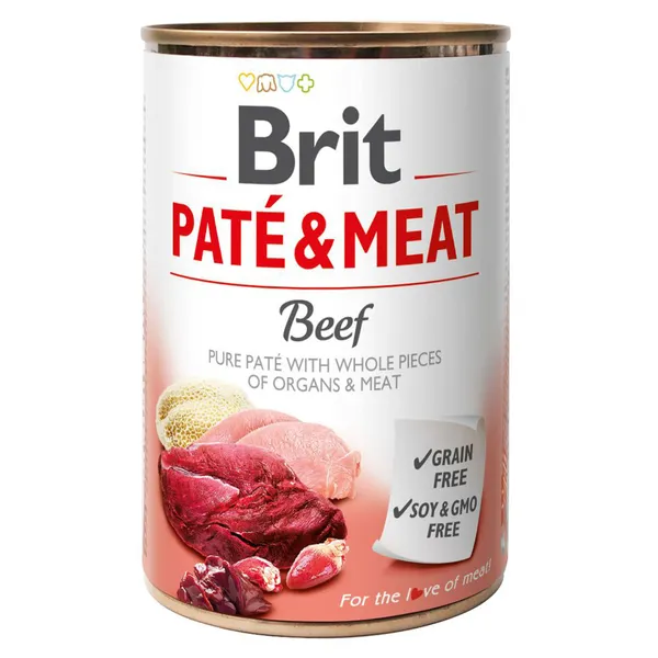 400g Paté & Meat bœuf Brit nourriture humide pour chiens