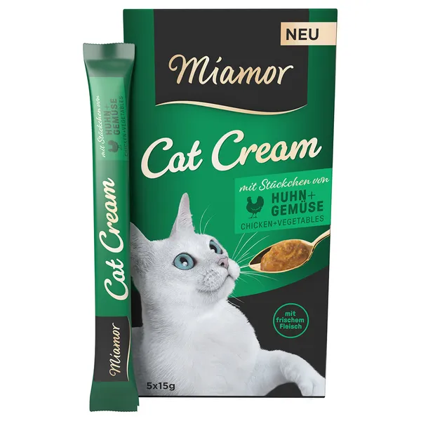 Miamor Cat Crème au poulet et aux légumes pour chat - 20 x 15 g