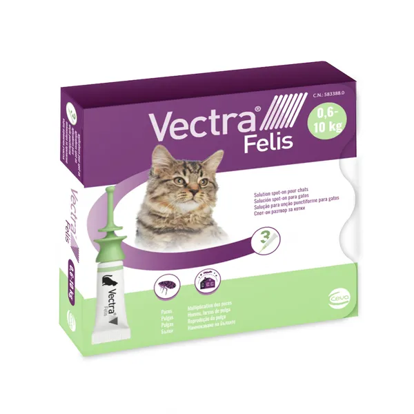 Vectra  Pipettes Antiparasitaires Pour Chats 3 Pipettes