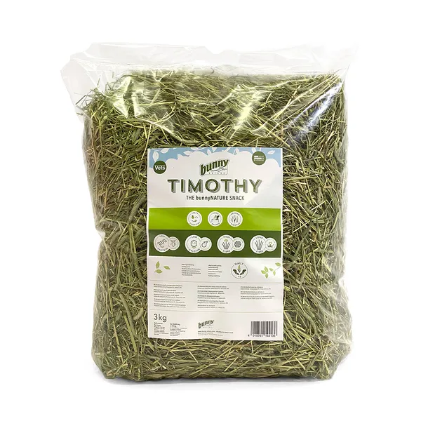 Foin Bunny Timothy pour rongeur et lapin nain - 2 x 3 kg