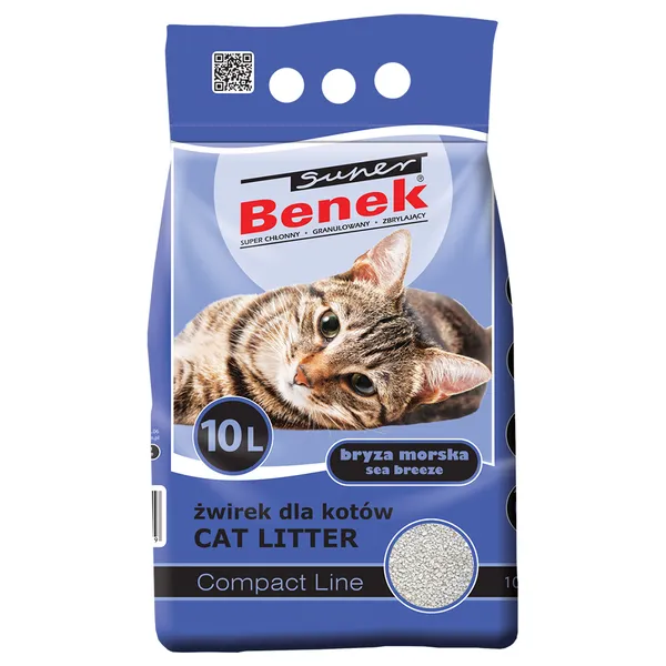 Litière Super Benek Compact parfumée pour chat - 2 x 10 L
