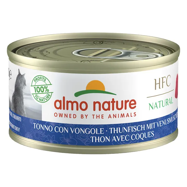 Almo Nature 6 x 70 g pour chat - thon, palourdes
