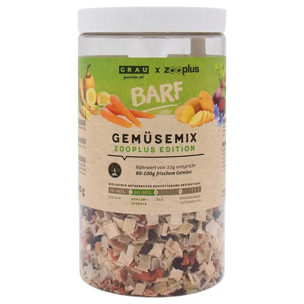 400g Grau Gemüsemix Zooplus Edition Ergänzungsfutter für Hunde